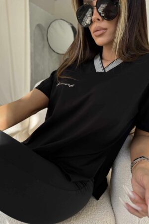 T-SHIRT LAMANUEL BALLER CZARNY