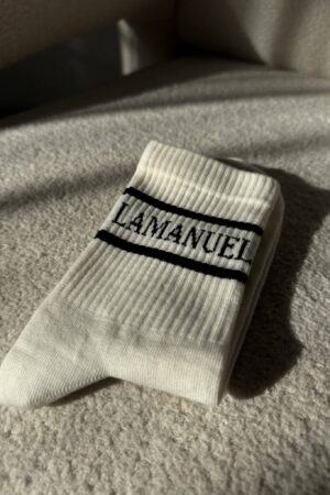 SKARPETY LAMANUEL VLOG ECRU/CZARNE