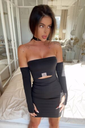 SUKIENKA LAMANUEL ON FIRE CZARNA