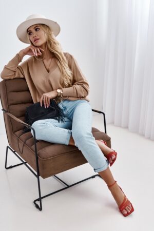 SWETER ROCO KARMELOWY