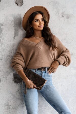 SWETER LIRA KARMELOWY