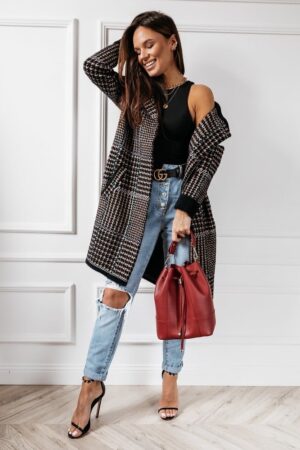 PŁASZCZ CARO TURKUSOWY