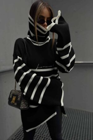 SWETER LAMANUEL THE VIBE CZARNY