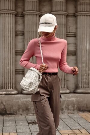 SWETER COCO GOLF RÓŻOWY