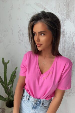 T-SHIRT LAMANUEL MINIMAL RÓŻ