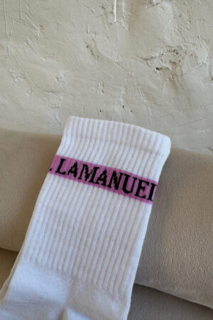 SKARPETY LAMANUEL BIG BIAŁE/RÓŻ