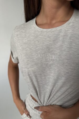 T-SHIRT LAMANUEL STUDIO SZARY