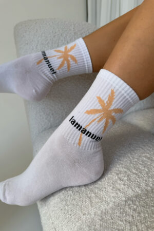 SKARPETY MALIBU BIAŁE/MORELA