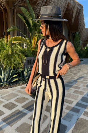 KOMPLET SANDY BEŻ / CZARNY