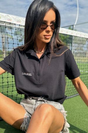 T-SHIRT POLO HAMPTON CZARNY