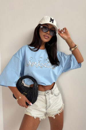 T-SHIRT BURN BABY BLUE