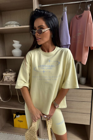 T-SHIRT BURST ŻÓŁTY