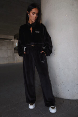 SPODNIE GLOSSY CZARNE