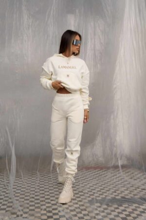 SPODNIE DOWNTOWN ECRU