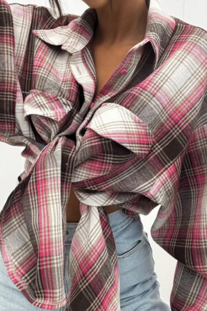 Koszula Emo Krata Róż - Czekolada