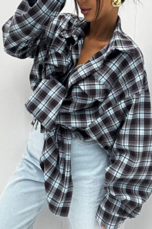 Koszula Krata Granatowo-Niebieska