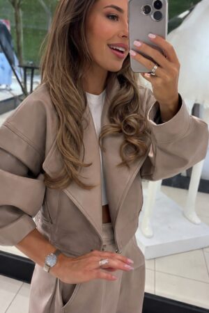 Kurtka Dusty Ekoskóra Beż