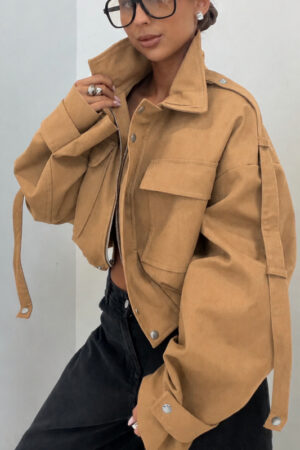 Kurtka Bomber Camel