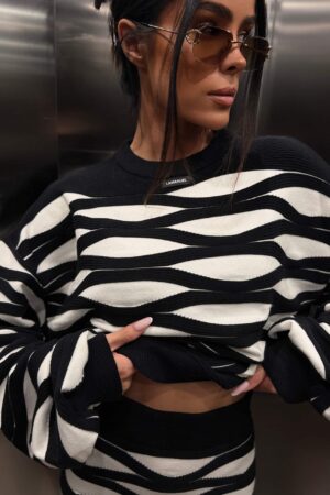 Sweter Wavy Czarny